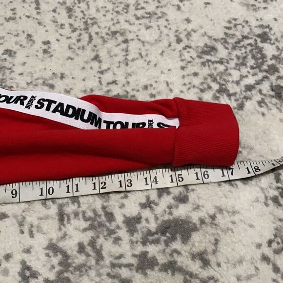 JUSTIN BIEBER Crop Hoodie Purpose Tour Size L red white in color - Picture 10 of 10